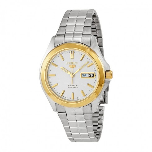 Seiko 5 Automatic Silver Dial Stainless Steel Men's Watch SNKK96 watches