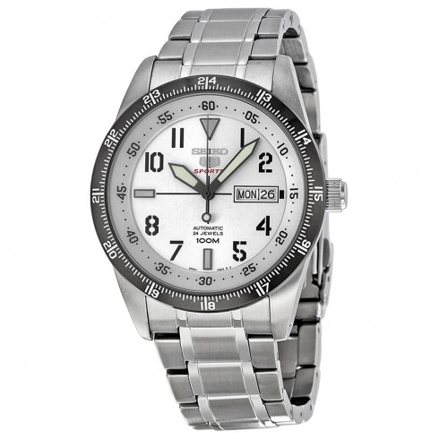 Seiko 5 Automatic Silver Dial Stainless Steel Men's Watch SRP517 watches