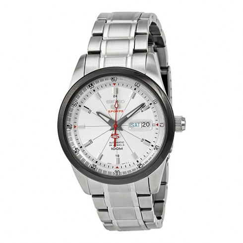 Seiko 5 Automatic White Dial Stainless Steel Bracelet Men's Watch SRP413 watches