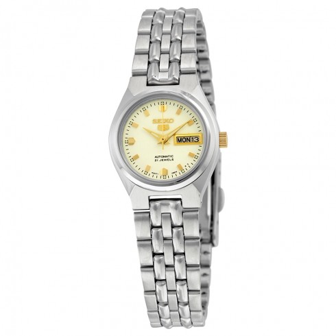 Seiko 5 Automatic White Dial Stainless Steel Ladies Watch SYMK41 watches