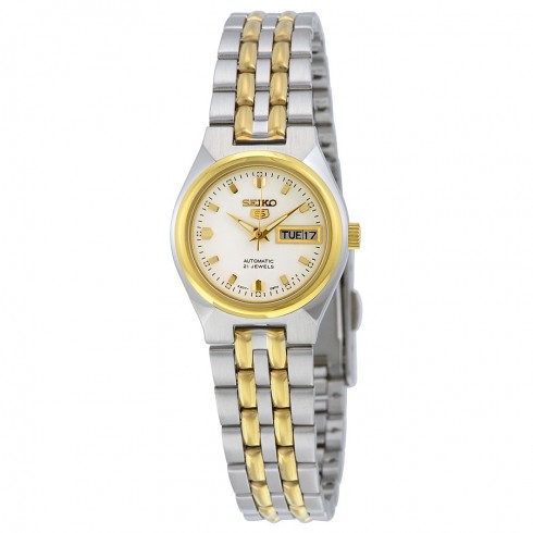 Seiko 5 Automatic White Dial Two-tone Ladies Watch SYMK44 watches