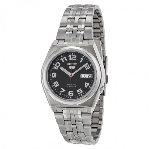 Seiko 5 Black Dial Automatic Stainless Steel Men's Watch SNK655 watches