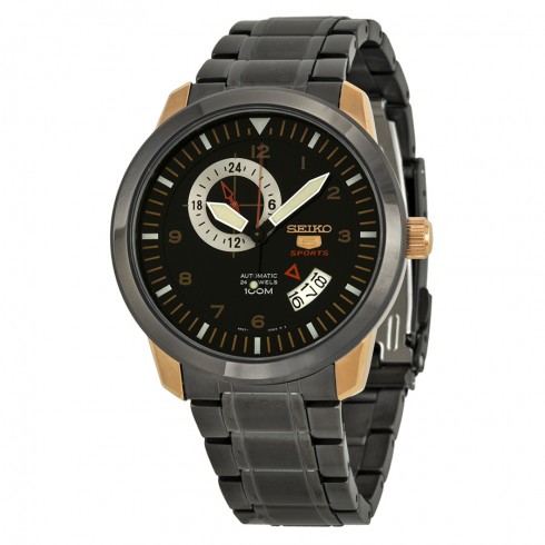 Seiko 5 Black Dial Gunmetal-plated Men's Watch SSA212K1 watches