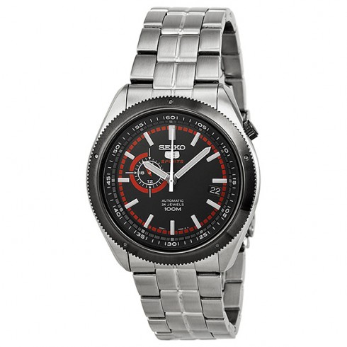 Seiko 5 Black Dial Stainless Steel Automatic Men's Watch SSA069 watches