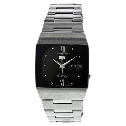 Seiko 5 Black Dial Stainless Steel Mechanical Ladies Watch SNY011 watches