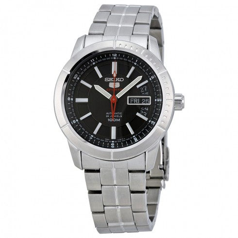 Seiko 5 Black Dial Stainless Steel Men's Automatic Watch SRP337 watches