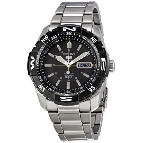Seiko 5 Black Dial Stainless Steel Men's Watch SNZJ07 watches