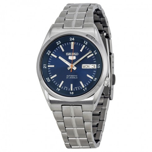 Seiko 5 Blue Dial Stainless Steel Men's Watch SNKJ09 watches