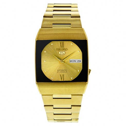 Seiko 5 Champagne Dial Gold Tone Ladies Watch SNY012J1 watches