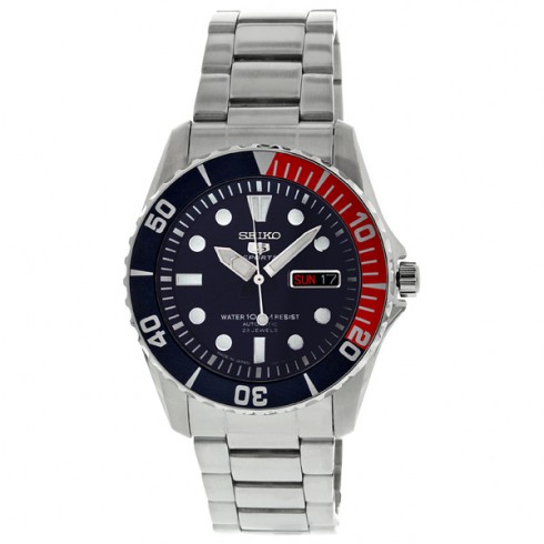 Seiko 5 Dark Blue Dial Stainless Steel Automatic Men's Watch SNZF15J1 watches