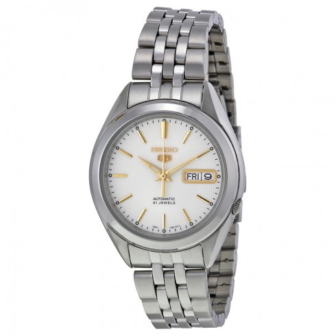 Seiko 5 Silver Dial Stainless Steel Men's Watch SNKL17 watches