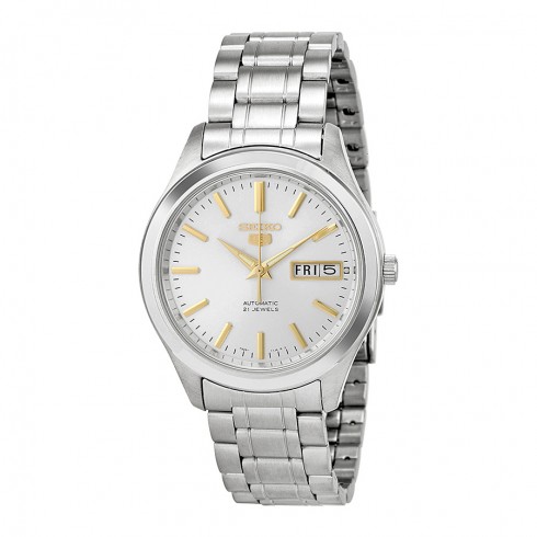 Seiko 5 Silver Dial Stainless Steel Men's Watch SNKM43 watches