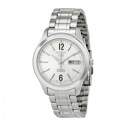 Seiko 5 Silver Dial Stainless Steel Men's Watch SNKM53 watches