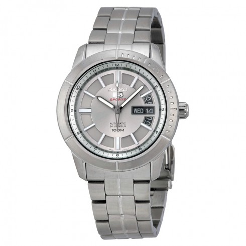 Seiko 5 Silver Dial Stainless Steel Men's Watch SRP335 watches