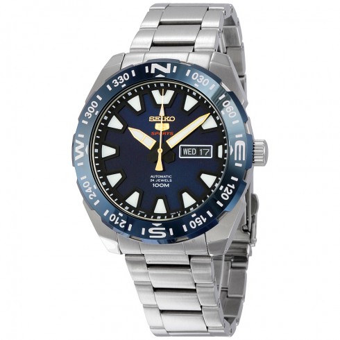 Seiko 5 Sport Automatic Blue Dial Stainless Steel Men's Watch SRP747 watches