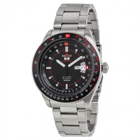 Seiko 5 Sports Automatic Black Dial Stainless Steel Band Men's Watch SRP613K1S watches