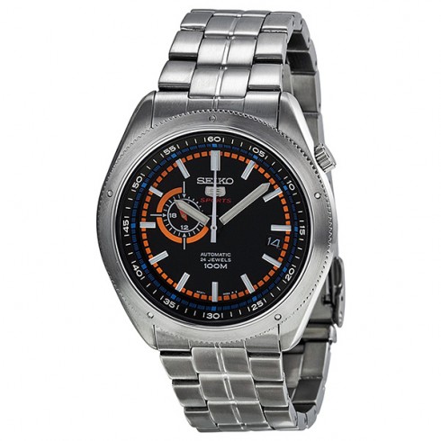 Seiko 5 Sports Automatic Black Dial Stainless Steel Men's Watch SSA067 watches