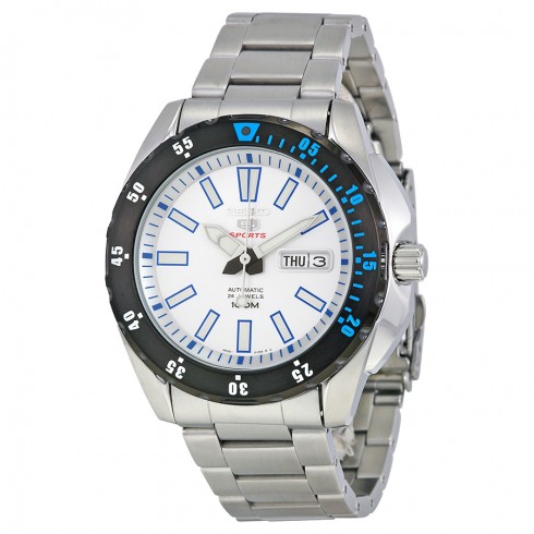 Seiko 5 Sports Automatic Silver Dial Stainless Steel Men's Watch SRP359 watches