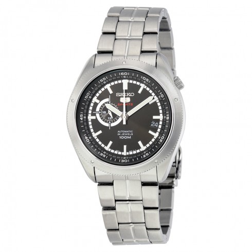 Seiko 5 Sports Black Dial Stainless Steel Men's Watch SSA065 watches