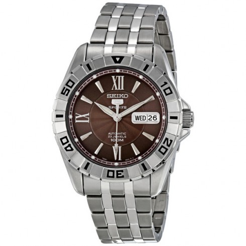 Seiko 5 Sports Brown Dial Automatic Men's Watch SNZH81 watches