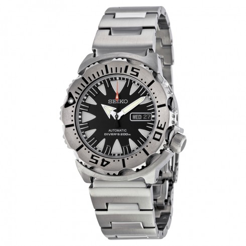 Seiko 5 Sports Diver Automatic Black Dial Stainless Steel Men's Watch SRP307 watches