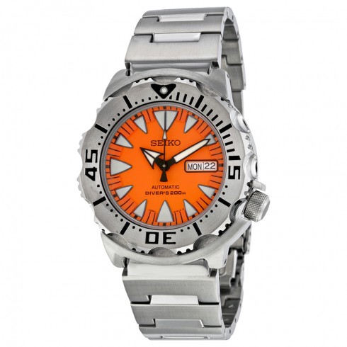 Seiko 5 Sports Diver Automatic Orange Dial Stainless Steel Men's Watch SRP309 watches