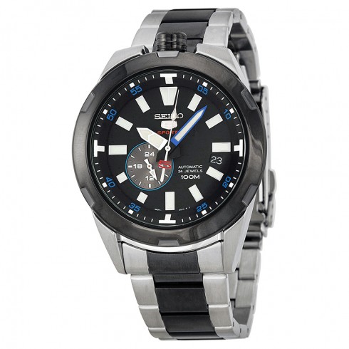 Seiko 5 Sports Spacewalk 50th Anniversary Black Dial Two-tone Men's Watch SSA171 watches