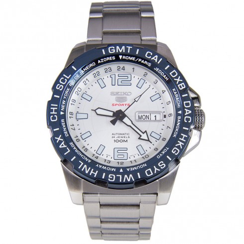 Seiko 5 Sports White Dial Automatic Stainless Steel Men's Watch SRP687 watches