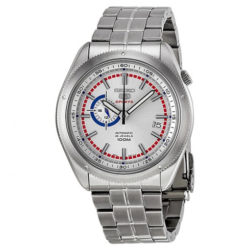 Seiko 5 Sports White Dial Stainless Steel Automatic Men's Watch SSA061 watches