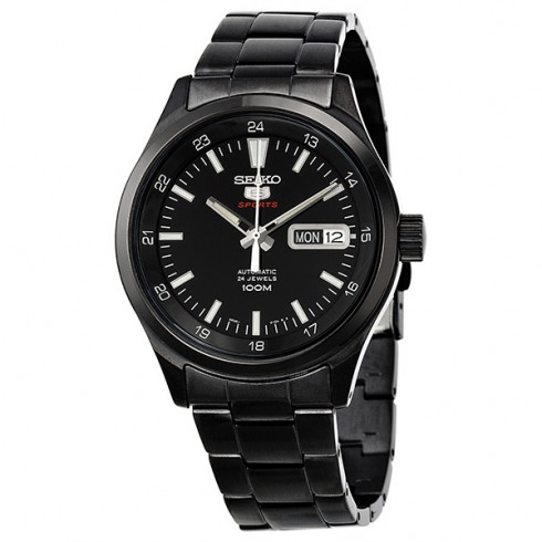 Seiko Automatic Black Dial Black Ion-plated Watch SRP267 watches