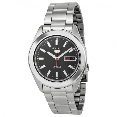 Seiko Automatic Black Dial Stainless Steel Men's Watch SNKM65 watches