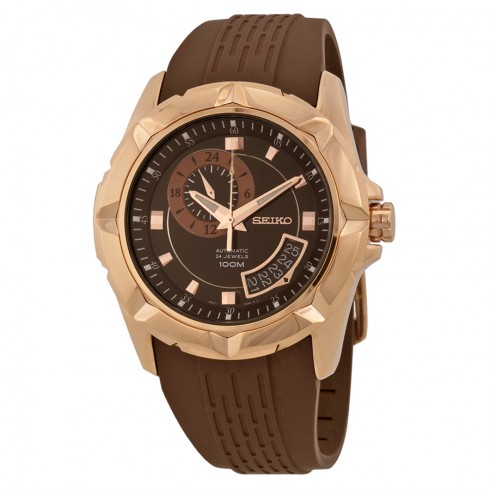 Seiko Automatic Brown Dial Brown Rubber Men's Watch SSA230K1 watches