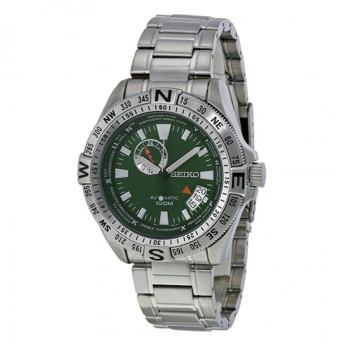 Seiko Automatic Green Dial Stainless Steel Men's Watch SSA093 watches