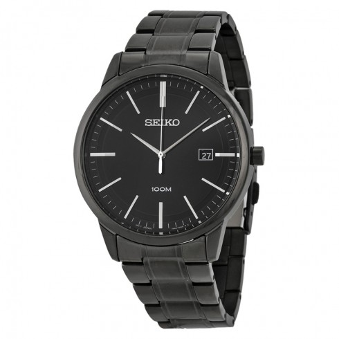Seiko Black Dial Black Ion-plated Men's Watch SGEH11P1 watches