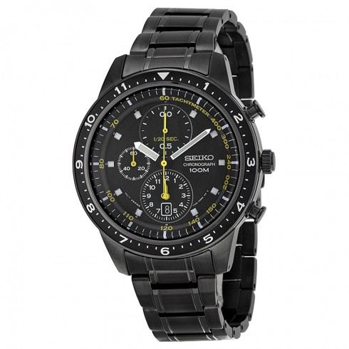 Seiko Black Dial Black PVD Stainless Steel Men's Watch SNDF43 watches