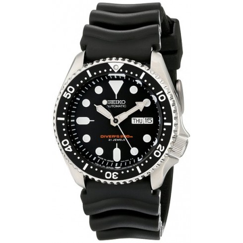 Seiko Black Dial Black Rubber Automatic Men's Watch SKX007J1 watches