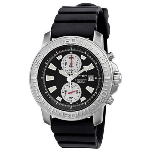 Seiko Black Dial Chronograph Men's Watch SNN203 watches