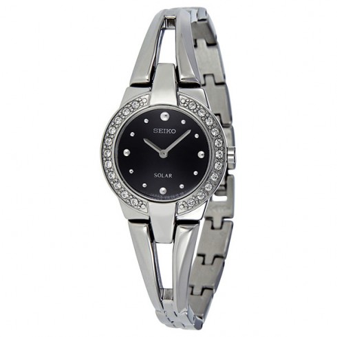 Seiko Black Dial Solar Powered Ladies Watch SUP051 watches