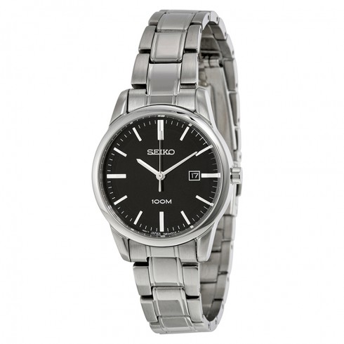 Seiko Black Dial Stainless Steel Ladies Watch SXDG27P1 watches