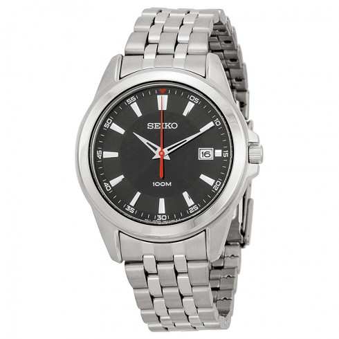 Seiko Black Dial Stainless Steel Men's Watch SGEG85 watches