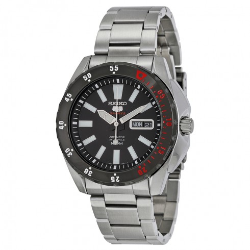 Seiko Black Dial Stainless Steel Men's Watch SRP361 watches
