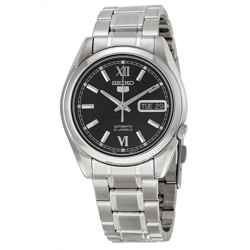 Seiko Black Dial Stainless Steel Men's Watch SNKL55 watches