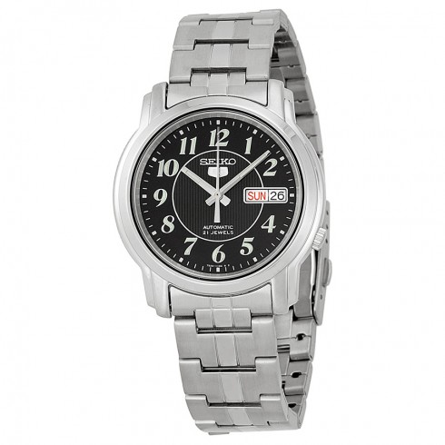 Seiko Black Dial Stainless Steel Men's Watch SNKL91 watches