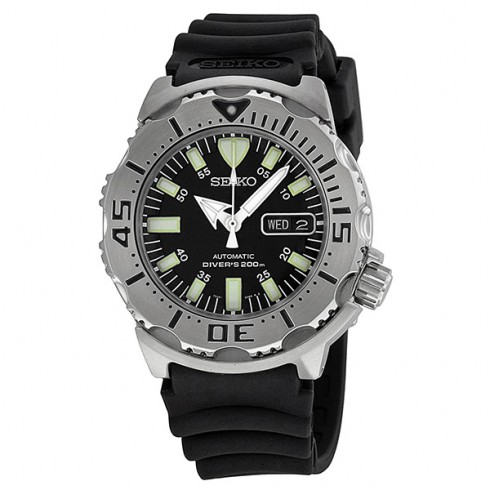 Seiko Black Monster Automatic Black Dial Black Rubber Men's Men's Watch SKX779KS3 watches