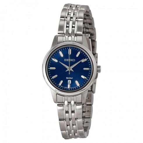 Seiko Blue Dial Stainless Steel Ladies Watch SUR897 watches