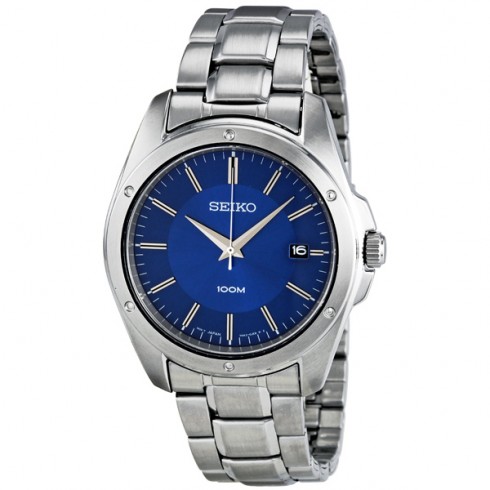 Seiko Blue Dial Stainless Steel Men's Watch SGEF77 watches