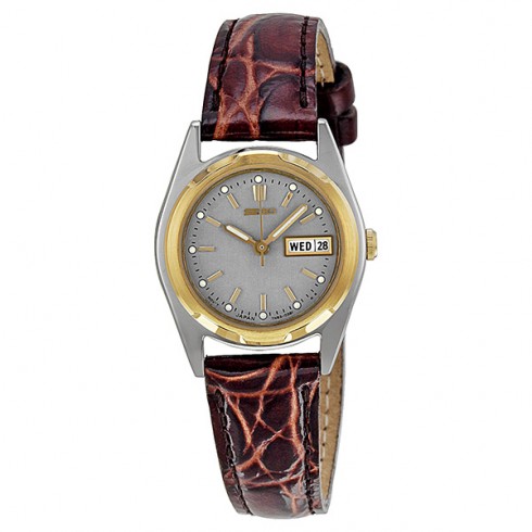 Seiko Brown Leather Strap Ladies Watch SWZ156 watches