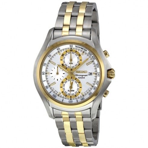 Seiko Cal. 7T62 Chronograph Silver Dial Stainless Steel Men's Watch SNAE82 watches