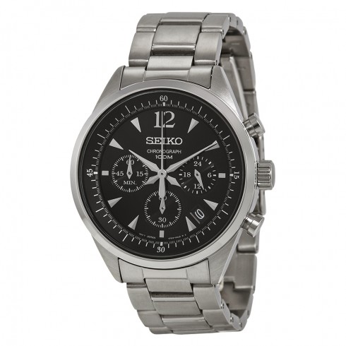 Replica Seiko Chronograph Black Dial Men's Watch SSB067 Watch