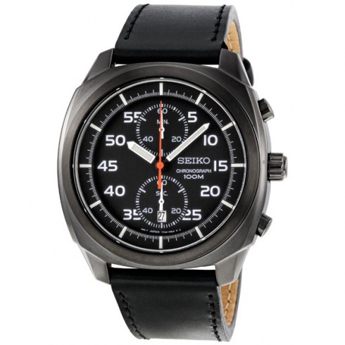 Seiko Chronograph Black Ion-plated Men's Watch SNN217P1 watches